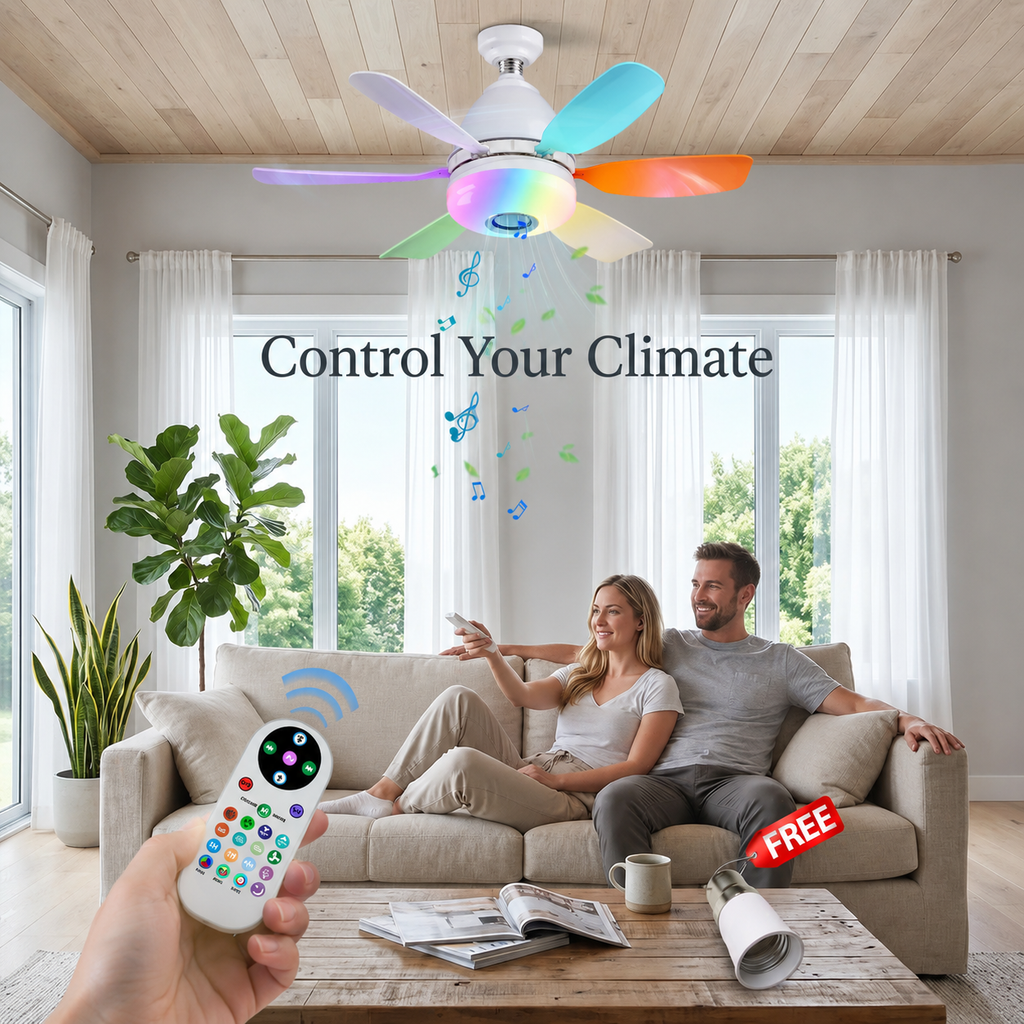 Lumia™ RGB Ceiling Fan Light with Bluetooth Speaker
