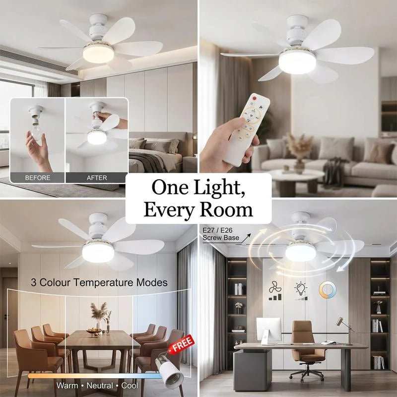 Lumia™ E27 Screw-In Ceiling Fan Light