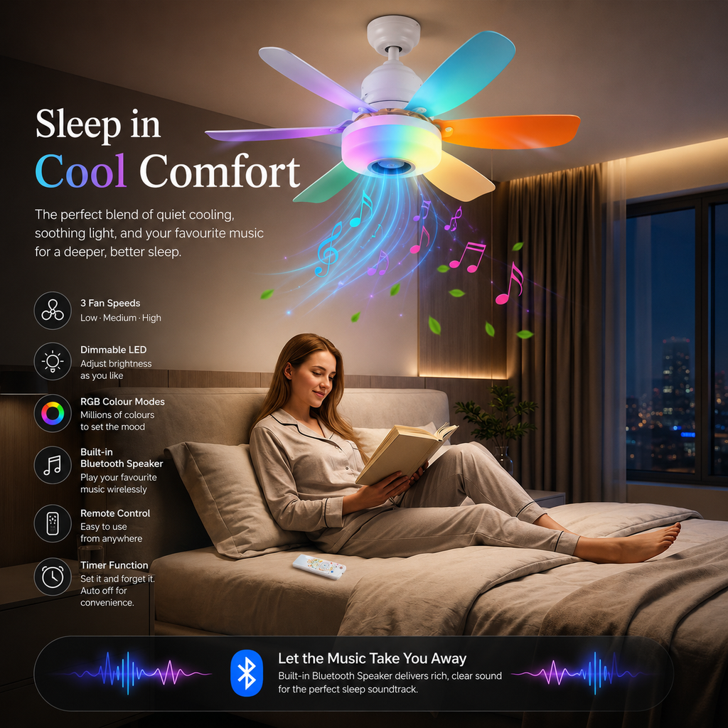 Lumia™ RGB Ceiling Fan Light with Bluetooth Speaker