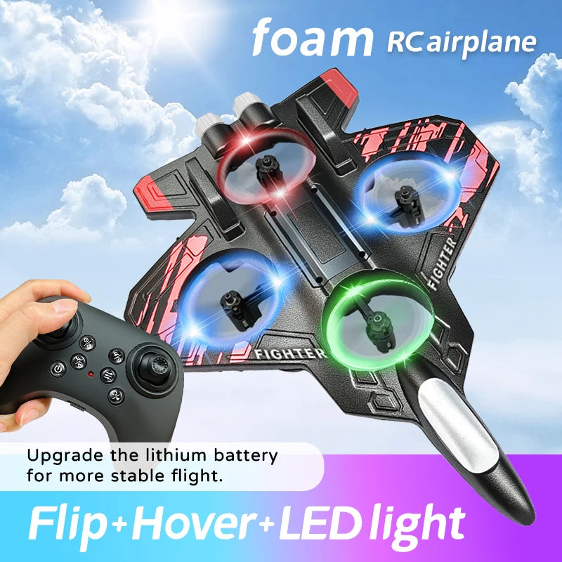 Lumia™ L101 Remote Control Foam Plane – LED Stunt Glider