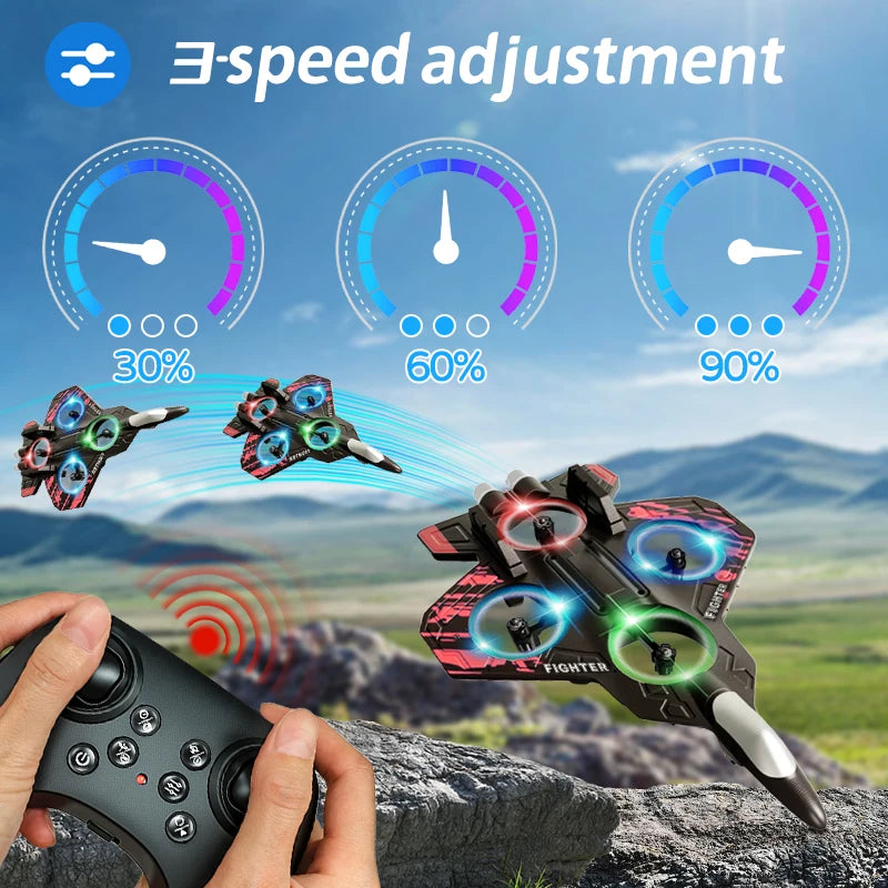 Lumia™ L101 Remote Control Foam Plane – LED Stunt Glider