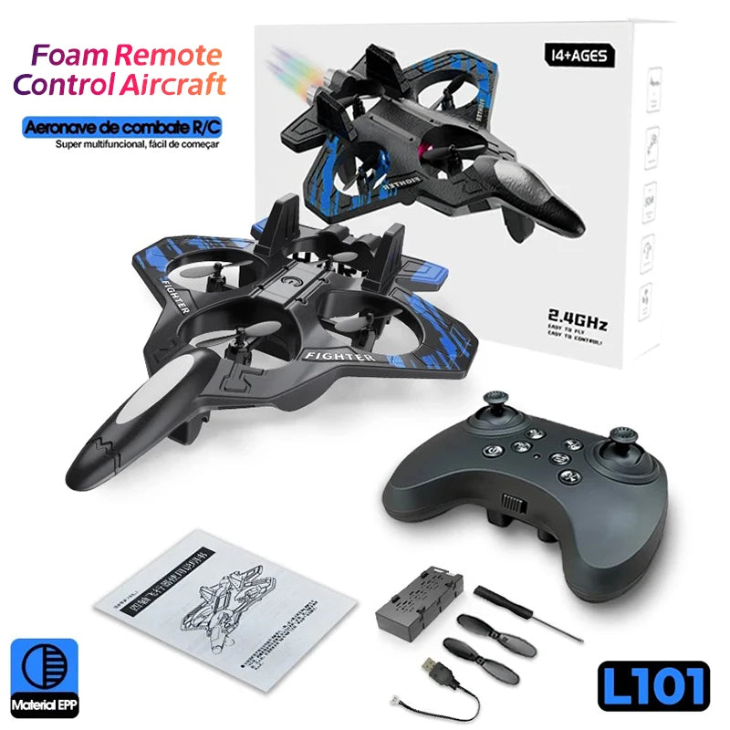Lumia™ L101 Remote Control Foam Plane – LED Stunt Glider